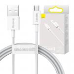 Cablu pentru incarcare si transfer de date Baseus Superior, USB/Micro-USB, 2A, 1m, Alb 4 - lerato.ro