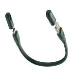 Cablu pentru incarcare si transfer de date Baseus Bracelet, USB/USB Type-C, 5A, 22cm, Verde inchis 2 - lerato.ro