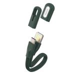 Cablu pentru incarcare si transfer de date Baseus Bracelet, USB/USB Type-C, 5A, 22cm, Verde inchis