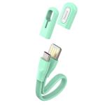 Cablu pentru incarcare si transfer de date Baseus Bracelet, USB/USB Type-C, 5A, 22cm, Mint