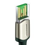 Cablu pentru incarcare si transfer de date Baseus Cafule, USB/USB Type-C, VOOC, Quick Charge 5A, 2m, Verde