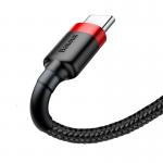 Cablu pentru incarcare si transfer de date Baseus Cafule USB/USB Type-C 3m Negru/Rosu 3 - lerato.ro