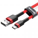 Cablu pentru incarcare si transfer de date Baseus Cafule USB/USB Type-C 3m Rosu