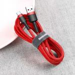 Cablu pentru incarcare si transfer de date Baseus Cafule USB/USB Type-C 3m Rosu 3 - lerato.ro