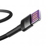 Cablu pentru incarcare si transfer de date Baseus Cafule, USB/USB Type-C, Super Charge, Quick Charge 3.0, 5A, 1m, Negru/Gri 8 - lerato.ro