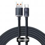Cablu pentru incarcare si transfer de date Baseus Crystal Shine, USB/USB Type-C, 100W, 1.2m, Negru 2 - lerato.ro
