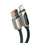 Cablu pentru incarcare si transfer de date Baseus Digital Display, USB/USB Type-C, 40W, 5A, 1m, Verde 4 - lerato.ro