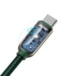 Cablu pentru incarcare si transfer de date Baseus Digital Display, USB/USB Type-C, 40W, 5A, 1m, Verde