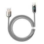 Cablu pentru incarcare si transfer de date Baseus Digital Display, USB/USB Type-C, 40W, 5A, 1m, Silver 6 - lerato.ro