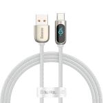 Cablu pentru incarcare si transfer de date Baseus Digital Display, USB/USB Type-C, 40W, 5A, 1m, Alb 2 - lerato.ro
