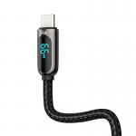 Cablu pentru incarcare si transfer de date Baseus Display, USB/USB Type-C, 66W, 1m, Negru 3 - lerato.ro