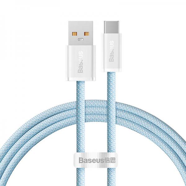 Cablu pentru incarcare si transfer de date Baseus Dynamic, USB/USB Type-C, 100W, 1m, Albastru 1 - lerato.ro