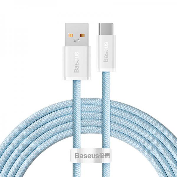 Cablu pentru incarcare si transfer de date Baseus Dynamic, USB/USB Type-C, 100W, 2m, Albastru 1 - lerato.ro