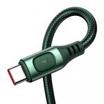 Cablu pentru incarcare si transfer de date Baseus Flash, USB/USB Type-C, Quick Charge 3.0, 5A, 15W, 1m, Verde