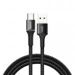 Cablu pentru incarcare si transfer de date Baseus Halo, USB/USB Type-C, LED, 3A, 1m, Negru 2 - lerato.ro