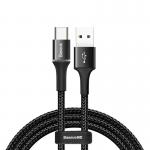 Cablu pentru incarcare si transfer de date Baseus Halo, USB/USB Type-C, LED, 3A, 1m, Negru 8 - lerato.ro