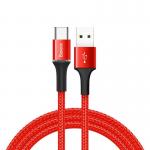 Cablu pentru incarcare si transfer de date Baseus Halo, USB/USB Type-C, LED, 3A, 1m, Rosu 2 - lerato.ro