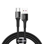 Cablu pentru incarcare si transfer de date Baseus Halo, USB/USB Type-C, LED, 40W, 5A, 1m, Negru 2 - lerato.ro