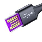 Cablu pentru incarcare si transfer de date Baseus Halo, USB/USB Type-C, LED, 40W, 5A, 1m, Negru 6 - lerato.ro
