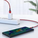 Cablu pentru incarcare si transfer de date Baseus Halo, USB/USB Type-C, LED, 40W, 5A, 1m, Rosu 7 - lerato.ro