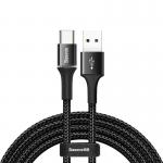 Cablu pentru incarcare si transfer de date Baseus Halo, USB/USB Type-C, LED, 2A, 2m, Negru 7 - lerato.ro