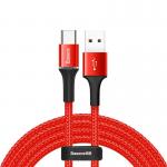 Cablu pentru incarcare si transfer de date Baseus Halo, USB/USB Type-C, LED, 2A, 2m, Rosu 8 - lerato.ro