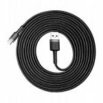 Cablu pentru incarcare si transfer date Baseus Halo, USB/USB-C, 2A, 3m, Negru 3 - lerato.ro
