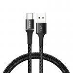 Cablu pentru incarcare si transfer de date Baseus Halo, USB/USB Type-C, LED, 3A, 50cm, Negru 2 - lerato.ro