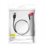 Cablu pentru incarcare si transfer de date Baseus Halo, USB/USB Type-C, LED, 40W, 5A, 50cm, Negru