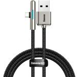 Cablu pentru incarcare si transfer de date Baseus Iridescent Lamp, USB/USB Type-C, LED, 40W, 4A, 50cm, Negru 2 - lerato.ro