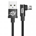 Cablu pentru incarcare si transfer de date Baseus MVP Elbow, USB/Micro-USB, Quick Charge 3.0, 2A, 1m, Negru 2 - lerato.ro