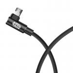 Cablu pentru incarcare si transfer de date Baseus MVP Elbow, USB/Micro-USB, Quick Charge 3.0, 2A, 1m, Negru
