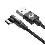 Cablu pentru incarcare si transfer de date Baseus MVP Elbow, USB/USB Type-C, Quick Charge 3.0, 2A, 1m, Negru