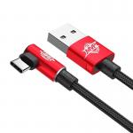 Cablu pentru incarcare si transfer de date Baseus MVP Elbow, USB/USB Type-C, Quick Charge 3.0, 2A, 1m, Rosu 4 - lerato.ro