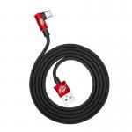 Cablu pentru incarcare si transfer de date Baseus MVP Elbow, USB/USB Type-C, Quick Charge 3.0, 2A, 1m, Rosu