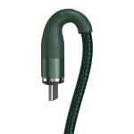Cablu pentru incarcare si transfer de date Baseus Magnetic Zinc, USB/USB Type-C, 5A, 1m, Verde 6 - lerato.ro
