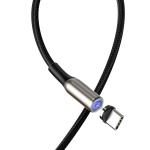 Cablu pentru incarcare si transfer de date Baseus Magnetic Zinc, USB/USB Type-C, 2A, 1m, Negru 7 - lerato.ro