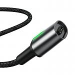 Cablu pentru incarcare si transfer de date Baseus Magnetic Zinc, LED, USB/USB Type-C, 3A, 1m, Negru 3 - lerato.ro