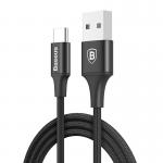 Cablu pentru incarcare si transfer de date Baseus Rapid, USB/USB Type-C, LED, 2A, 1m, Negru 2 - lerato.ro