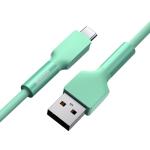 Cablu pentru incarcare si transfer de date Baseus Silica Gel, USB/USB Type-C, 3A, 1m, Verde 5 - lerato.ro