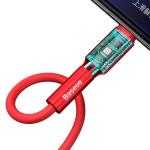 Cablu pentru incarcare si transfer de date Baseus Silica Gel, USB/USB Type-C, 3A, 1m, Rosu