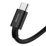 Cablu pentru incarcare si transfer de date Baseus Superior, USB/USB Type-C, 66W, 6A, 1m, Negru