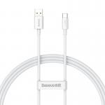 Cablu pentru incarcare si transfer de date Baseus Superior, USB/USB Type-C, SuperVOOC, 65W, 1m, Alb 2 - lerato.ro