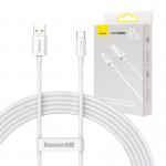 Cablu pentru incarcare si transfer de date Baseus Superior, USB/USB Type-C, SuperVOOC, 65W, 2m, Alb 4 - lerato.ro