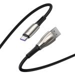 Cablu pentru incarcare si transfer de date Baseus Waterdrop, USB/USB Type-C, LED, Quick Charge, 66W, 6A, 1m, Negru 9 - lerato.ro