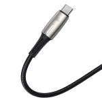 Cablu pentru incarcare si transfer de date Baseus Waterdrop, USB/USB Type-C, LED, Quick Charge, 66W, 6A, 1m, Negru