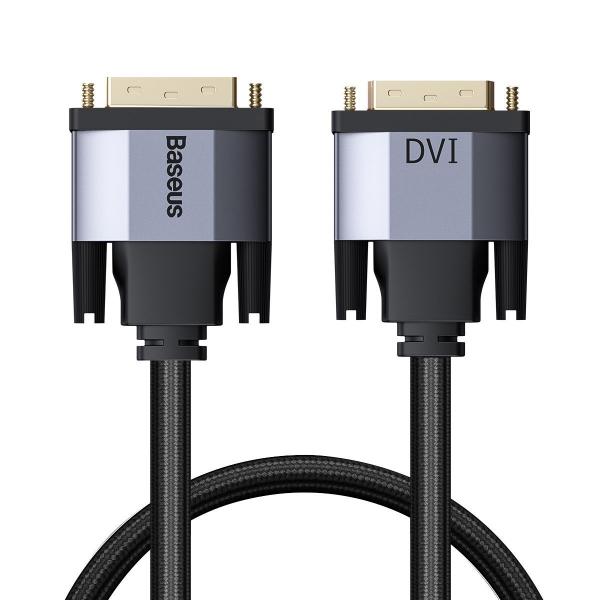 Cablu video Baseus DVI - DVI 1m Gri inchis