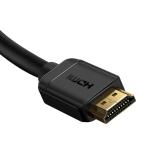 Cablu video Baseus HDMI tata - HDMI tata, 1080p, 60Hz, 3D, HDR, 18Gbps, 10m, Negru