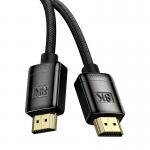 Cablu video Baseus High Definition V2, HDMI 2.1 tata - HDMI 2.1 tata, 8K, 60Hz, 48Gbps, 3D, HDR, 2m, Negru 3 - lerato.ro