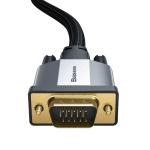 Cablu video Baseus VGA tata - VGA tata, FullHD, 60Hz, 1m, Gri inchis